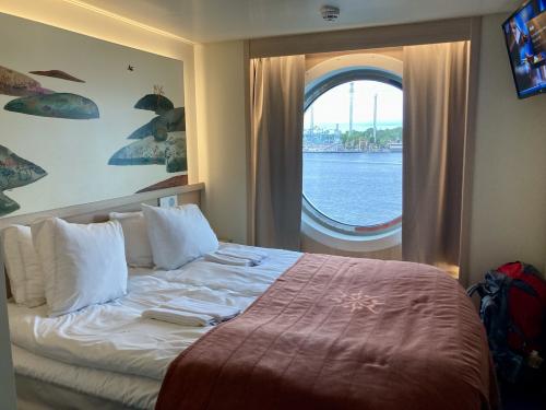 Schiffskabine auf der Hinfahrt