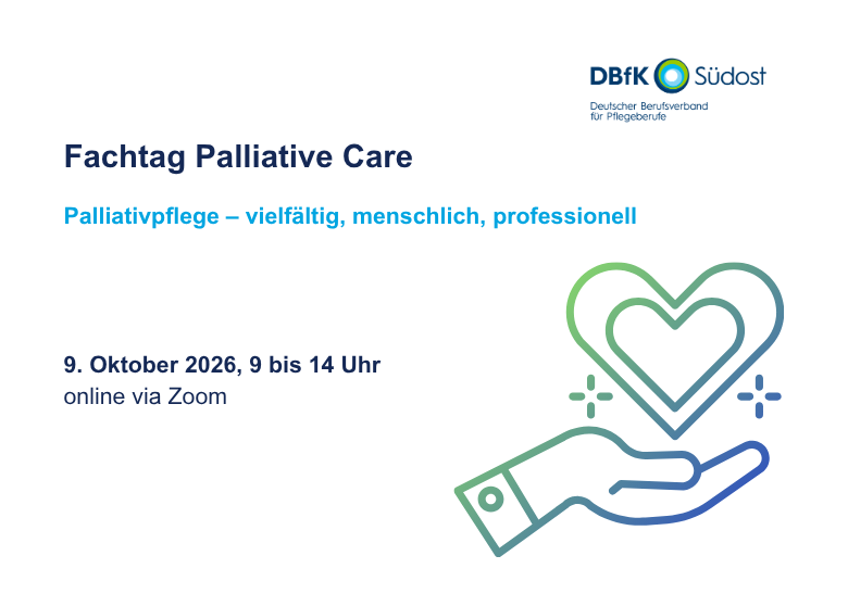 9. Oktober: Online-Fachtag Palliative Care