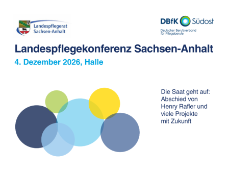 4. Dezember: Landespflegekonferenz Sachsen-Anhalt in Halle